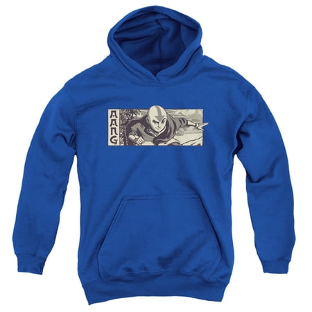 Avatar The Last Airbender Illustrated Aang Unisex Youth Pull-Over Hoodie