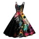 thumbnail image 1 of Gibobby Vestidos para Mujer Vestidos de cóctel vintage para mujer Sin mangas Hasta la rodilla Retro A Line Flared Swing Formal Vestido de fiest(Negro,XL), 1 of 2