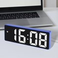 thumbnail image 4 of Reloj despertador digital con de 6,3 pulgadas, reloj electrónico LED /24H con control de repetición para dormitorio, Azul Sunnimix Despertador digital, 4 of 8