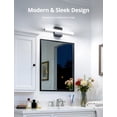 thumbnail image 4 of Combuh Bathroom Light Fixtures Modern Gentle LED Vanity Lighting Over Mirror Lighting, 16 Inch 9W Black Small Bath Wall Sconces for Restroom Indoor Cool White 6000K, 4 of 10