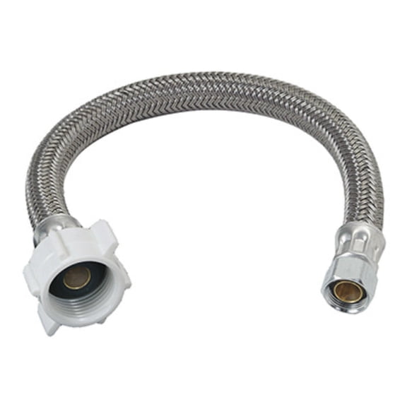 BrassCraft Toilet Water Supply Line - 3/8 In x 7/8 In Compression, 12 In Length