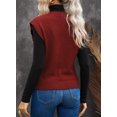 thumbnail image 4 of Asyoly Womens Winter Cable Knitted Sweater Vest V Neck Sleeveless Casual Sweaters Tops, 4 of 5