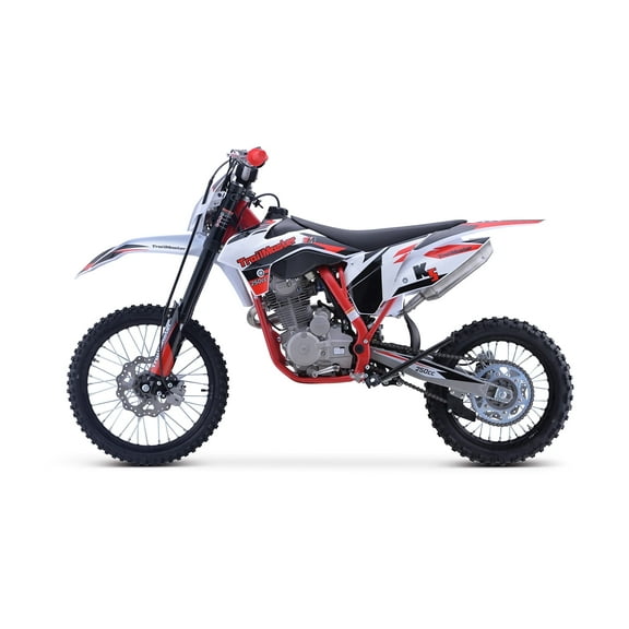 Trailmaster TM31 PRO 250, W/Head Light. 5 Speed Manual, 34 inch seat Height, Electric Start, Inverted Forks, Adjustable Shocks (Red)