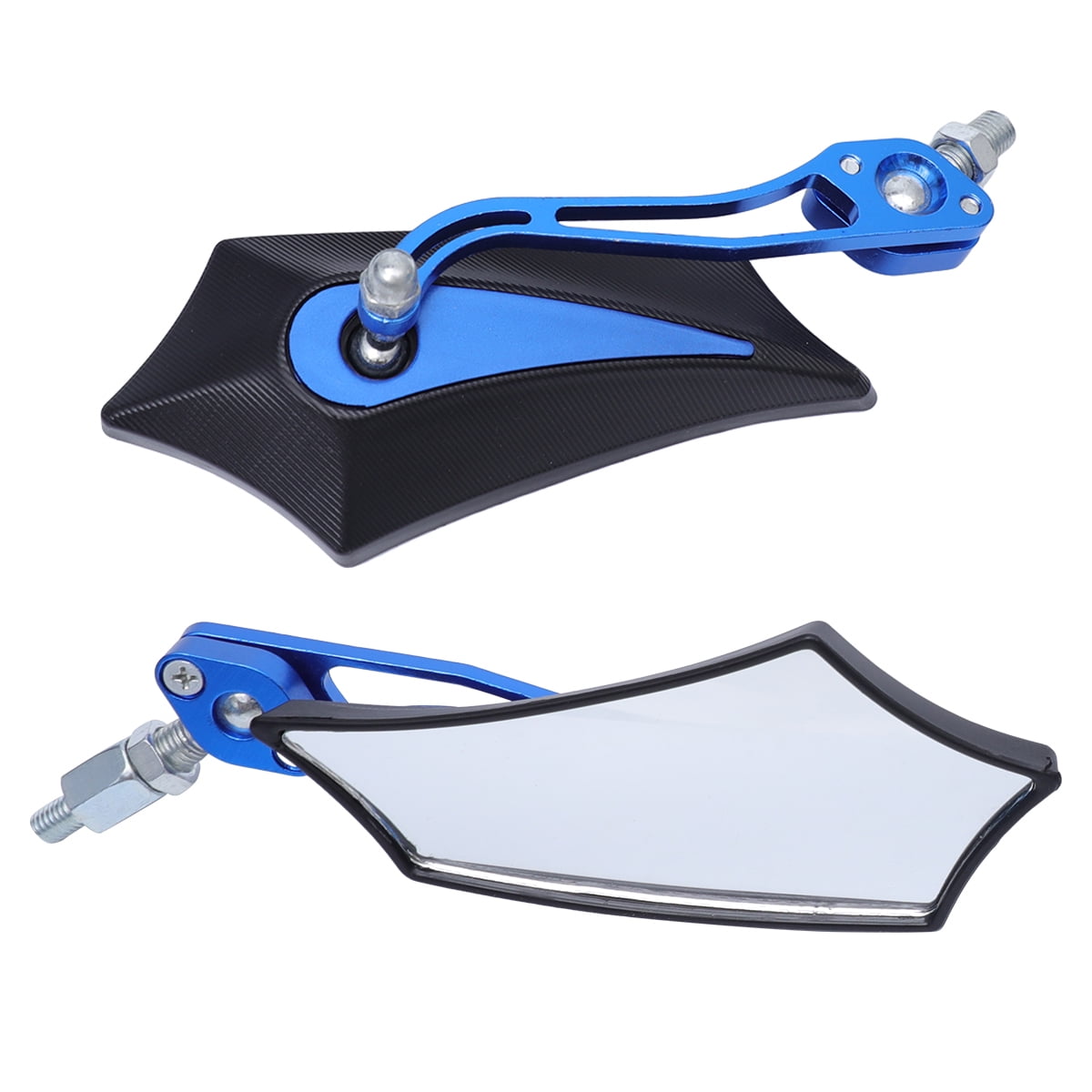 2pcs Alloy Rearview Mirrors Bike Safety Mirrors Handlebar Rear View