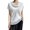 White0, variant on Annhoo Women's Elegant Shirts Loose Cowl Neck Solid Color Short Sleeve Tops Comfortable Dressy Casual Clothes