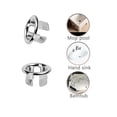 thumbnail image 7 of SeekLGT Bathroom Basin Overflow Cover Silver Mesh Ring Sink Trim for Ceramic Washbasin Artistic Overflow Hole Cap for Kitchen 1PC, 7 of 7