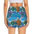 thumbnail image 4 of Goofa Little Sea Turtles Printed Women 2 in 1 Running Shorts,Quick Dry Athletic Workout Shorts,High Waisted Athletic Shorts with Liner Pockets-Medium, 4 of 9