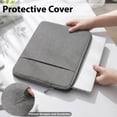 thumbnail image 5 of Vena 15.6 Inch Macbook Sleeve, Padded Laptop Sleeve Water Resistant Shockproof Protective Slim Carrying Case Bag with Front Pouch Pockage, Durable for Notebook, Lenovo, Dell HP, Gray, 5 of 8