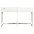 thumbnail image 5 of Prehome 58" Modern Long Console Table with 2 Drawers, Narrow Long Sofa Table Entryway Living Room Table with Shelves for Hallway, Foyer, Office, Easy Assembly (Ivory White), 5 of 8