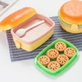thumbnail image 2 of AMERTEER Portable Lunch Box Creative Hamburger Bento Box With Tableware for School Office, 2 of 4