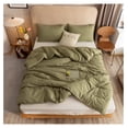 thumbnail image 5 of TiaGOC California King Comforter Set Olive Green, 3pcs (1 Boho Olive Cal King Comforter & 2 Pillowcases), All Season Bedding Blanket Quilts Gifts, 5 of 8