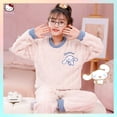 thumbnail image 1 of 2Pcs Children Pajamas Tops+Pants Kuromi Cinnamoroll Sanrios Anime Cartoon Plush Kawaii Clothes Cotton Y2K Sleepwear Homewear, 1 of 5