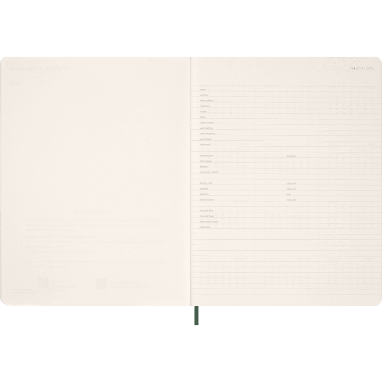 Moleskine 2025 Essential Planner, XXL, Myrtle Green photo 4