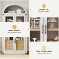 thumbnail image 3 of 71.7" Tall Arched Kitchen Pantry Cabinet, Wood Kitchen Storage Cabinets with 2 Large Drawers and Doors, Modern Farmhouse Versatile Cupboard Bookcase for Dining Room, Bathroom, Home Office, 3 of 7