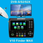Aibecy iBRAVEBOX V10 Finder Max Satellite TV Signal Finder DVB-S//S2X Digital Handheld Signal Meter Satellite Finder H.265 4.3Inch LCD for Adjusting Sat Dish