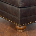 thumbnail image 2 of Roundhill Furniture Leinster Faux Leather Upholstered Ottoman, Brown, 2 of 4