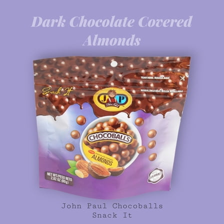 Snack it - JP ChocoBalls Almond - Dark Chocolate - 6 Pack