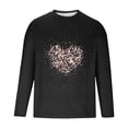 thumbnail image 3 of DDAPJ pyju Big and Tall T-shirts for Men Love Heart Graphic Tees Slim Fit Long Sleeve Crewneck Pullover Valentine's Day Tops Black XXXL, 3 of 4