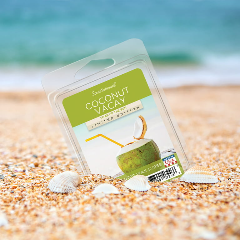 Coconut Vacay Scented Wax Melts, ScentSationals, 2.5 oz (1-Pack)