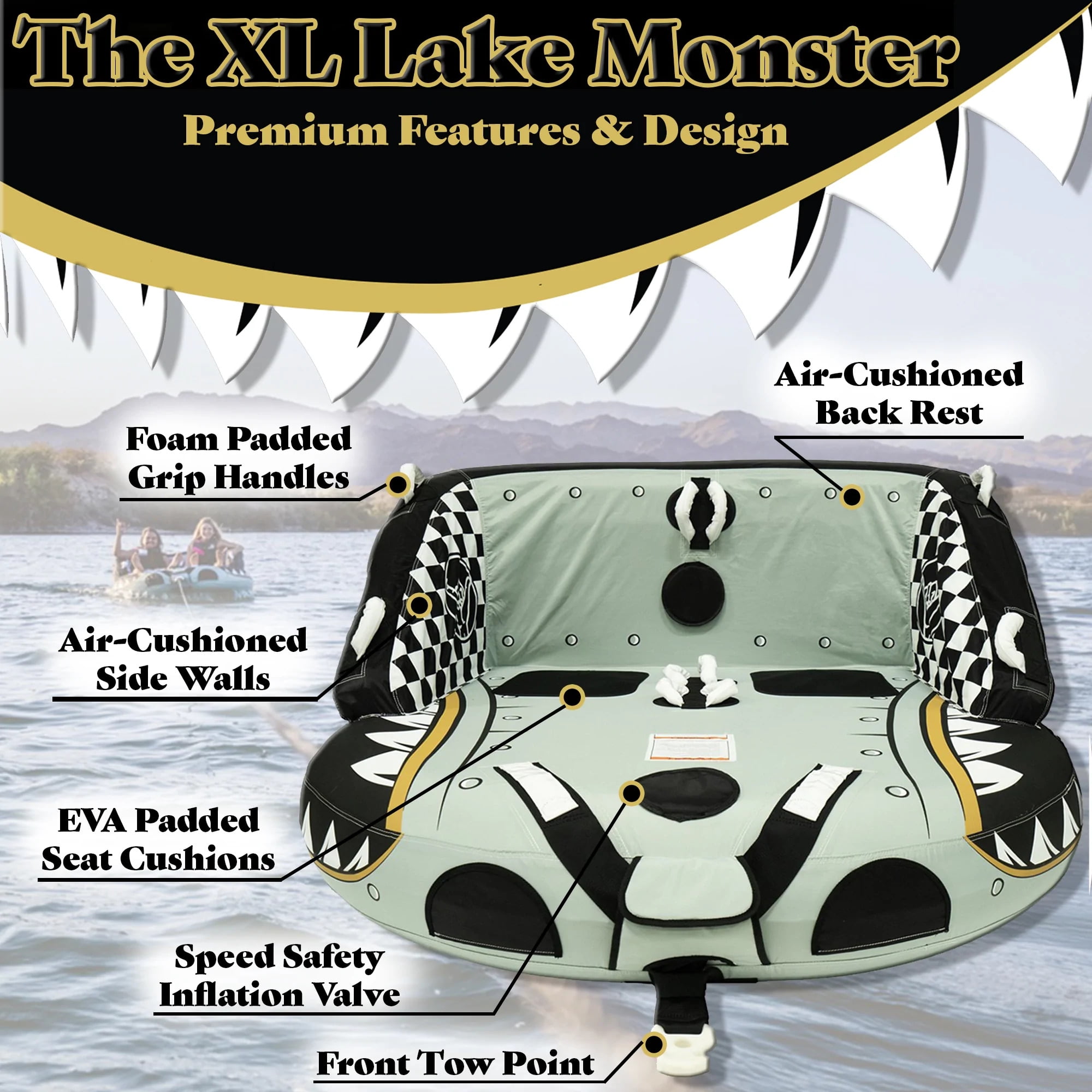 The XL Lake Monster - Towable Boat Tube - 1