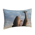 thumbnail image 2 of Balery Elephant Giraffe On A Mountain Top Sunset Bedding Queen Pillow Cases - Envelope Closure - Soft Brushed Microfiber Fabric - Shrinkage and Fade Resistant Pillow Cases-20"x30", 2 of 9