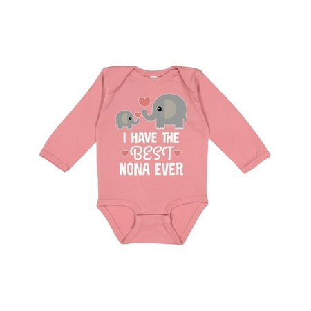 

Inktastic Best Nona Ever Grandchild Gift Baby Boy or Baby Girl Long Sleeve Bodysuit