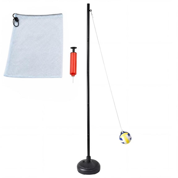 Heavy Duty Tetherball Sets with Ball & Rope for Backyard, Adjustable Sleeve Tetherball Equipment for Outdoor Playground, Tether Ball Pole for Dogs/Kids/Adults