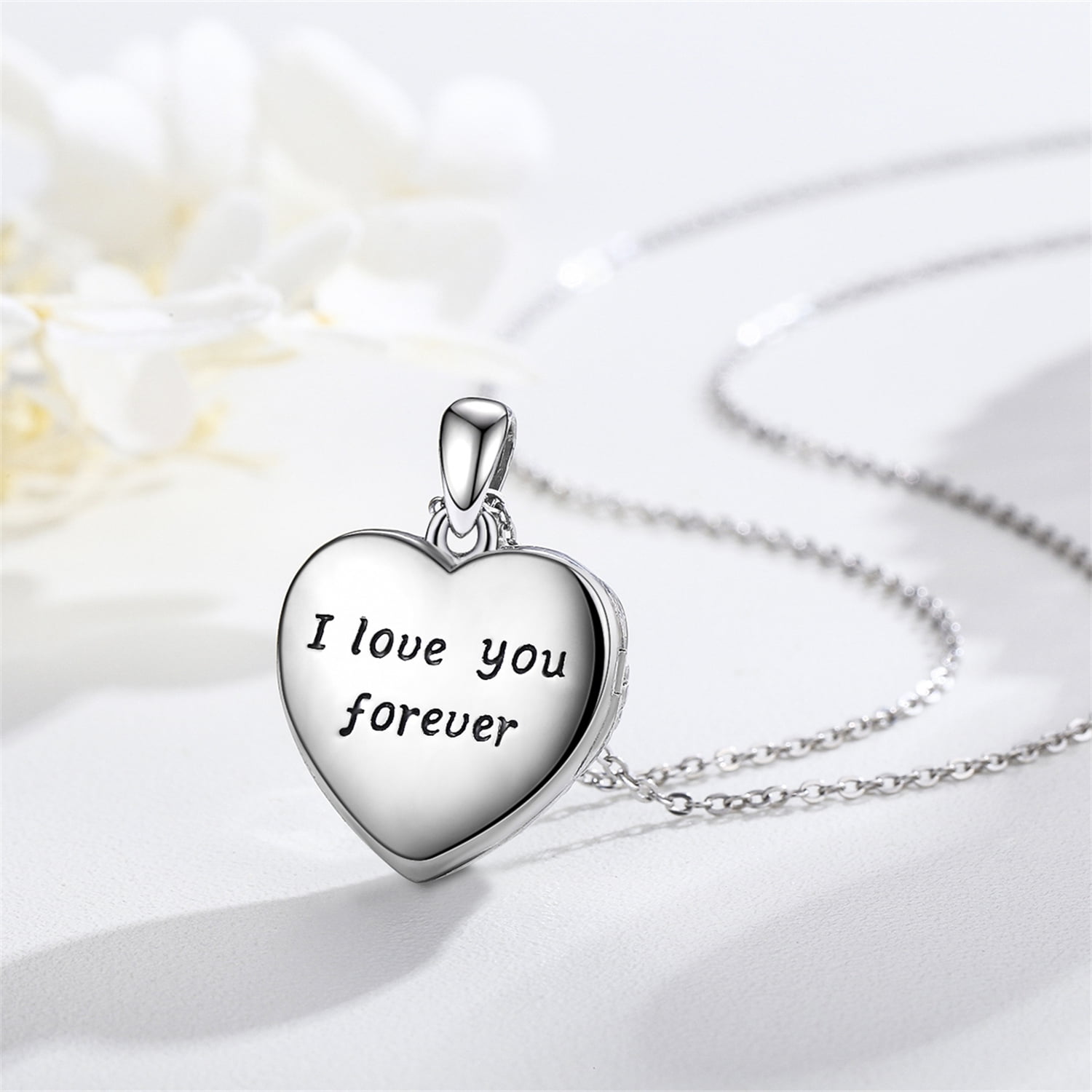 Coachuhhar Heart Sunflower Locket Necklace 925 Sterling Silver Sunflower Butterfly Locket Necklace That Hold 2 Photos Locket Jewelry Gift for Women