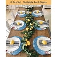 thumbnail image 4 of 13 Inch Round Placemats Set of 6, Blue Christmas Non Slip Heat Insulation PP Table Mats, Snowman Xmas Tree Winter Snowflake Washable Place Mats for Kitchen Dining Party Table Decor, 4 of 7