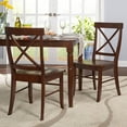 thumbnail image 3 of TMS Brown Albury 7-Piece Cross Back Dining Set, Brown Finish, 3 of 4
