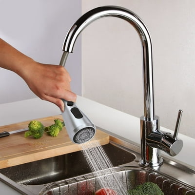 HOMEIDEAS Kitchen Pull-Out Faucet Male Spray Nozzle Head G1/2 Faucet Head Replacement,Brushed Nickel,3-Function Pull Out Spray Head Moveable Kitchen Nozzle Filter Water Tap Head Kitchen Accessories HOMEIDEAS Kitchen Pull-Out Faucet Male Spray Nozzle Head G1/2 Faucet Head Replacement,Brushed Nickel,3-Function Pull Out Spray Head Moveable Kitchen Nozzle Filter Water Tap Head Kitchen Accessories