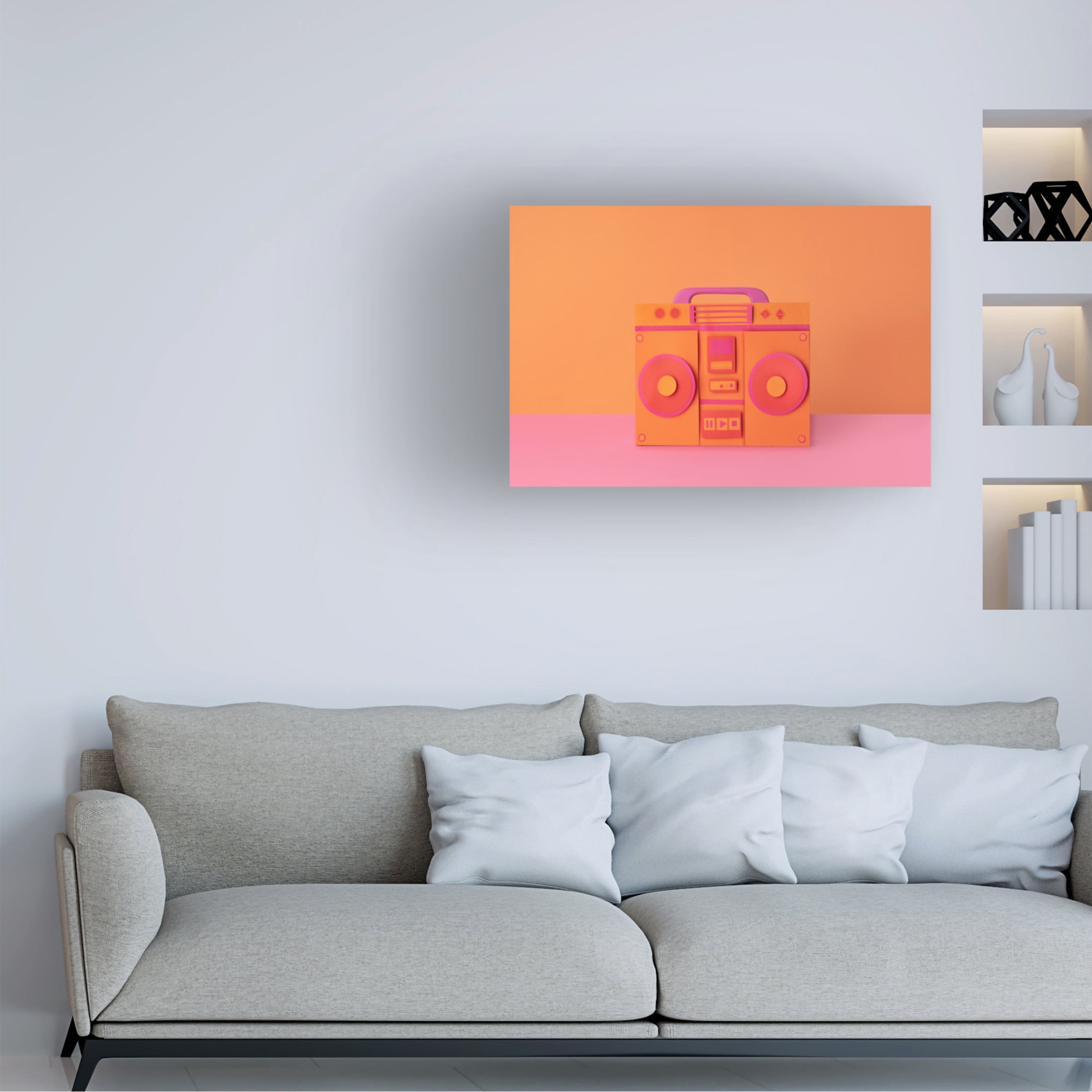 Canvas Wall Art - Julia Ramiro 'Radio' Wall Art for Living Room, Bedroom, or Office Décor by Trademark Fine Art - 32 x 22 Inches