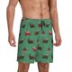 thumbnail image 2 of Balery Christmas Dachshund Pantalones cortos de pijama de punto de algodón para hombre con cinturilla y bolsillos-Large, 2 of 6