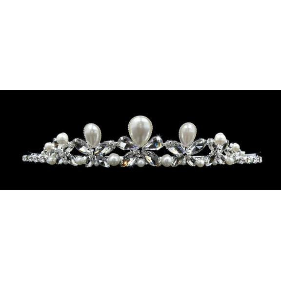 #16564 - Butterfly Pearl Tiara with Combs