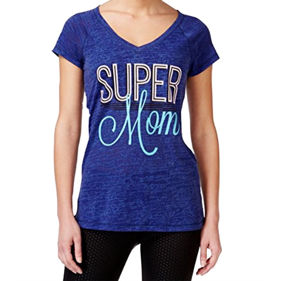 Ideology Womens Mommy Me Graphic Burnout Top,Blazing Purple,X-Small
