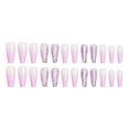 thumbnail image 1 of Length Coffin Fake Nail Scratch Resistant Press-on Fingernails Removable Trimble Nail Tip Adjustable Manicure Stickers Girls Type 15, 1 of 6