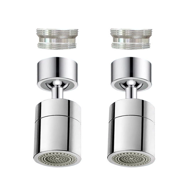 Aireador de grifo RQJLZ giratorio 360° de doble flujo cromado 55/64"