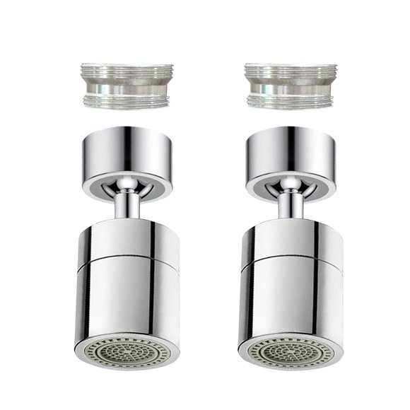 Aireador de grifo RQJLZ giratorio 360° de doble flujo cromado 55/64"