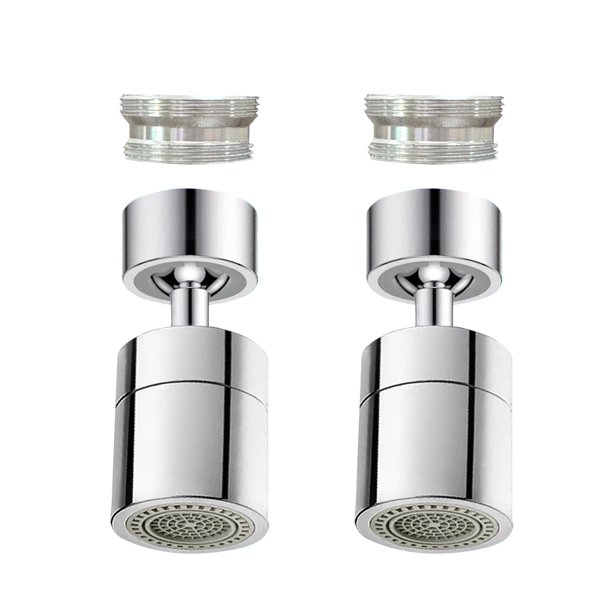 Aireador de grifo RQJLZ giratorio 360° de doble flujo cromado 55/64"