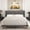 Dark Gray, variant on Frostbloom King Size Platform Bed Frame, Linen Upholstered Wingback Headboard, Beige