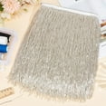 thumbnail image 4 of 1 Yard Beaded Fringe Trim Acrylic Tassel Fringe Trim 12 Inch White Tube Bead Ribbon Tassel Fringe Trim for Crafts DIY Dress Clothes Decoration, 4 of 6