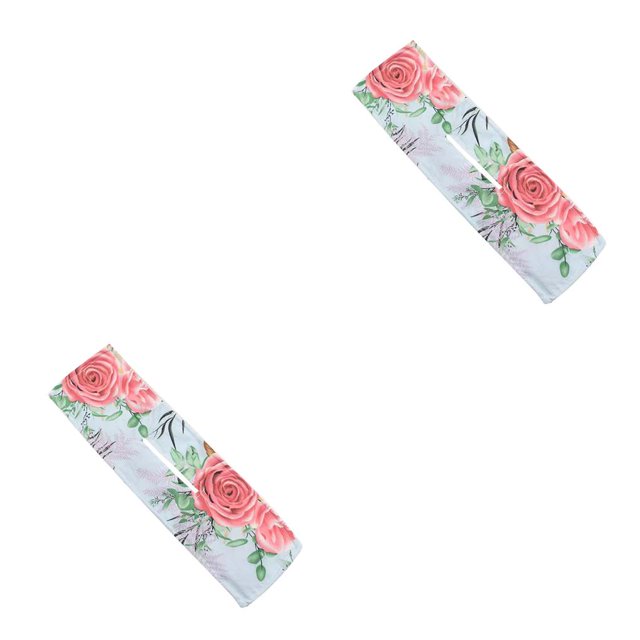 maskred Deft Chignon Mode Bande de Cheveux Femmes Été Noué Fil Impression Bandeau Imprimé Outil 9 2PCS