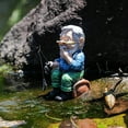 Ularma Ornament Jasmine Ornament Old Man With Glasses Fishing Resin
