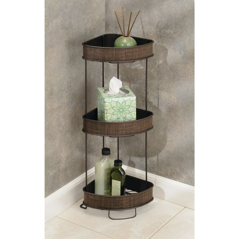 Home Zone 3-Tier Adjustable Shelves with Corner Shower Caddy, Oil Rubbed  Bronze - Walmart.com
