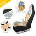thumbnail image 4 of Patriotic tiger cub holds flag Car Seat Cover 2 Piece Set Saddle Blanket Carseat Universal Fit for Vehicle Sedan SUV, 4 of 5