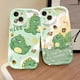 thumbnail image 2 of Ctue-funda de silicona suave para teléfono móvil, carcasa con diseño de dinosaurio ondulado para iPhone 15, 14, 11 Pro Max, 13, 12 Mini, XR, XS, X, 8, 7, 6, 6S Plus, SE 2020, 2 of 5