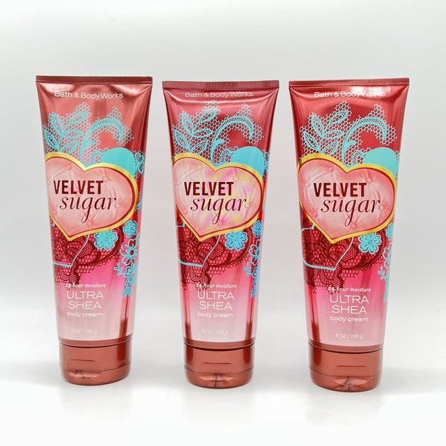 Bath and Body Works Velvet Sugar 8oz Ultra Shea Body Cream 3Pack