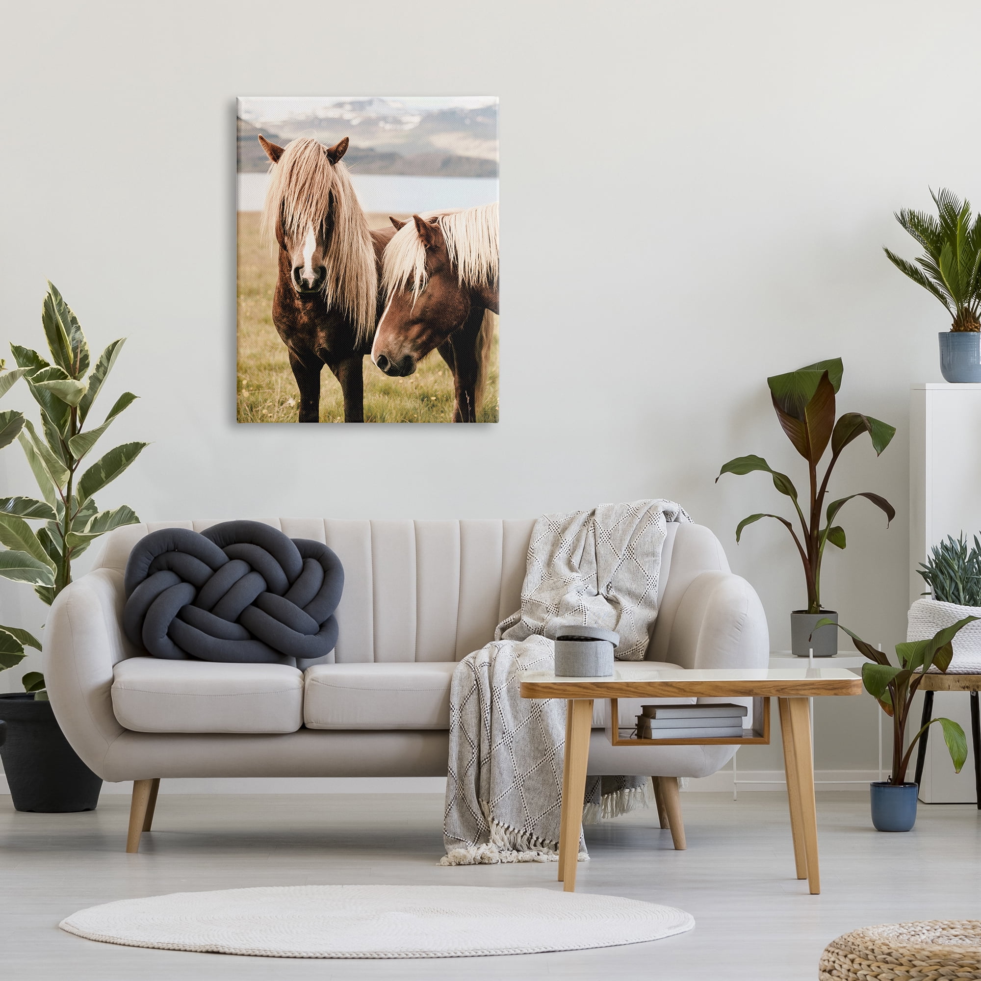 Stupell Industries Brown Horse Duo Animals & Insects Photography Gallery Wrapped Canvas Art Print Wall Art, 30 x 40