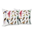 thumbnail image 6 of Ambesonne Colorful Throw Pillow Cover 2 Pack, Bird Set Poly Design, 24", Multicolor, 6 of 6
