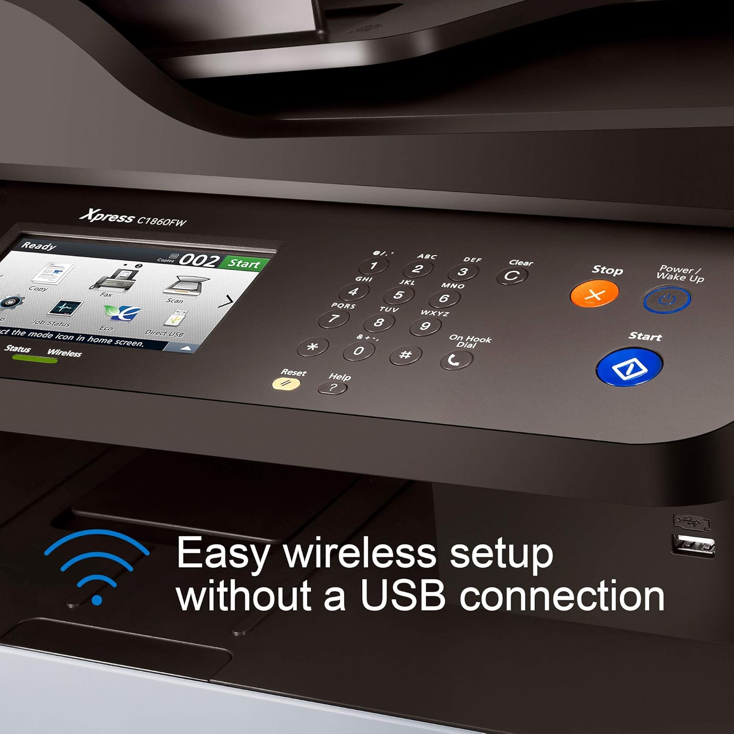 Samsung Xpress C1860FW Wireless Color Laser Printer with Scan/Copy/Fax, Simple NFC + WiFi Connectivity and Built-in Ethernet (SS205H)